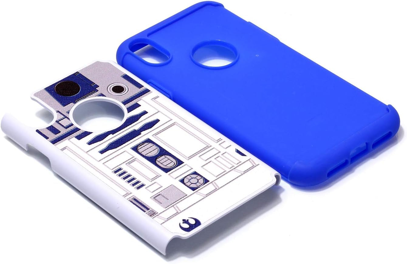 Case - R2D2 Astromech Droid Robot Pattern Shock-Absorption Hard PC and Inner Silicone Hybrid Dual Layer Armor Defender Protective Case Cover for Apple Iphone Xr 6.1 Inch(2018)