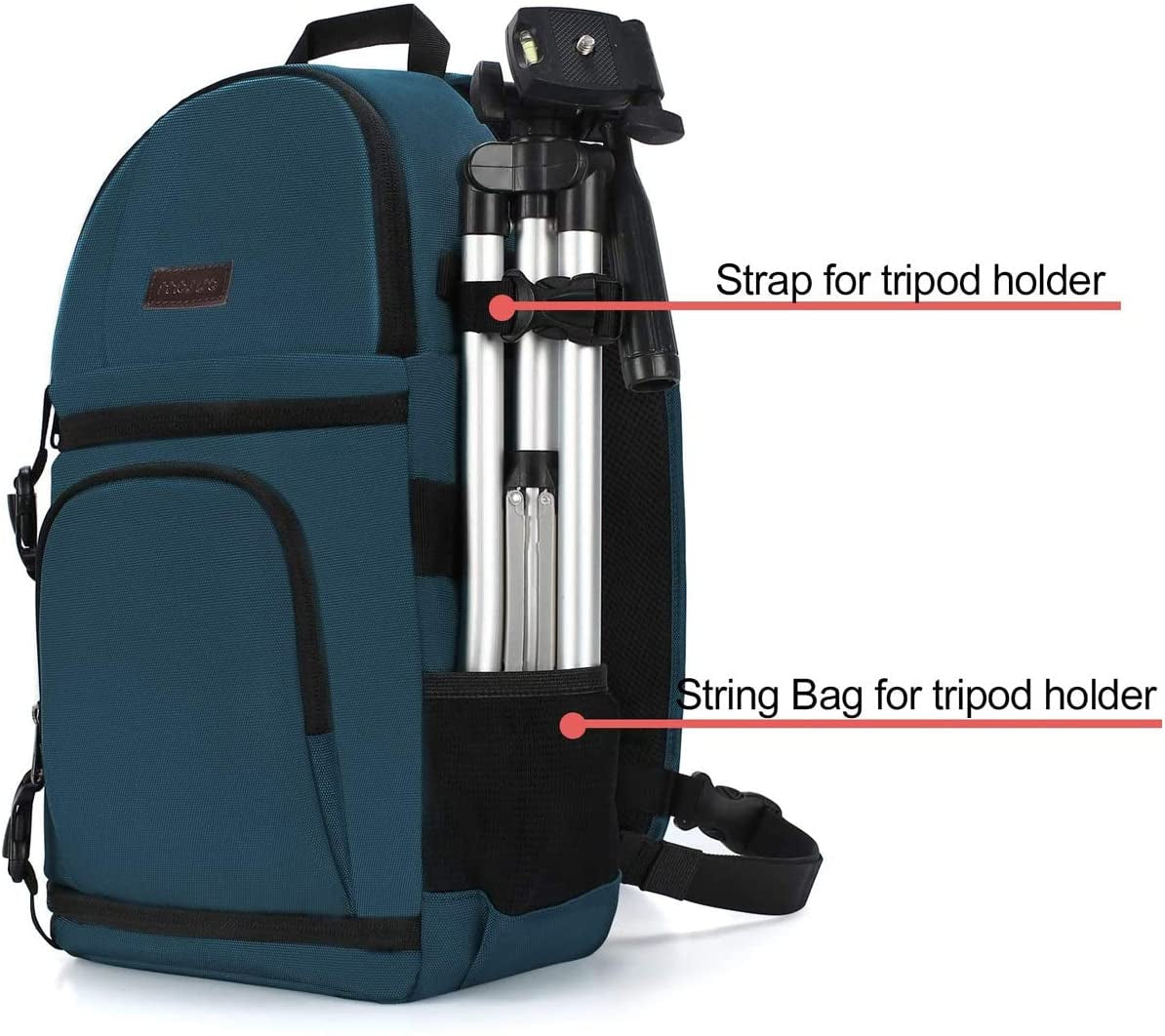 Camera Sling Bag, Dslr/Slr/Mirrorless Camera Backpack Case Shockproof Photography Backpack with Tripod Holder & Removable Modular Inserts Compatible with Canon/Nikon/Sony/Fuji
