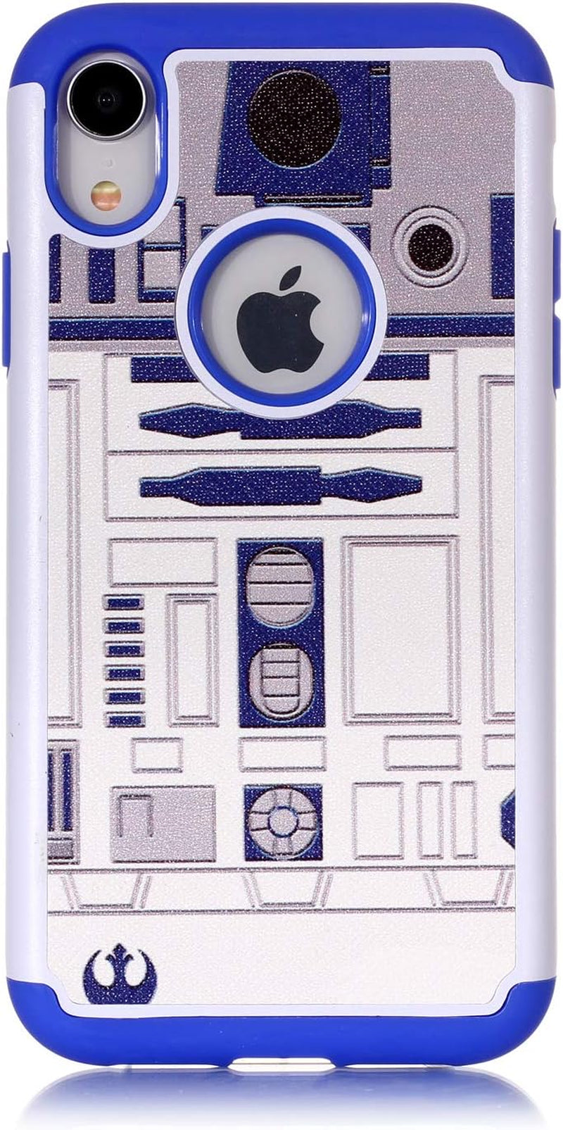 Case - R2D2 Astromech Droid Robot Pattern Shock-Absorption Hard PC and Inner Silicone Hybrid Dual Layer Armor Defender Protective Case Cover for Apple Iphone Xr 6.1 Inch(2018)