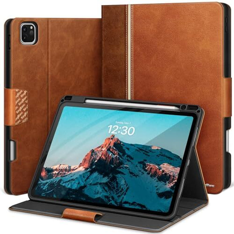 Case for Ipad Pro 13 Inch Case (2024, M4) with Pencil Holder, Vegan Brown