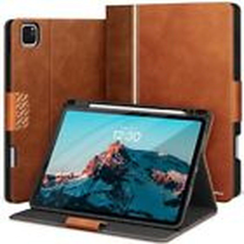 Case for Ipad Pro 13 Inch Case (2024, M4) with Pencil Holder, Vegan Brown
