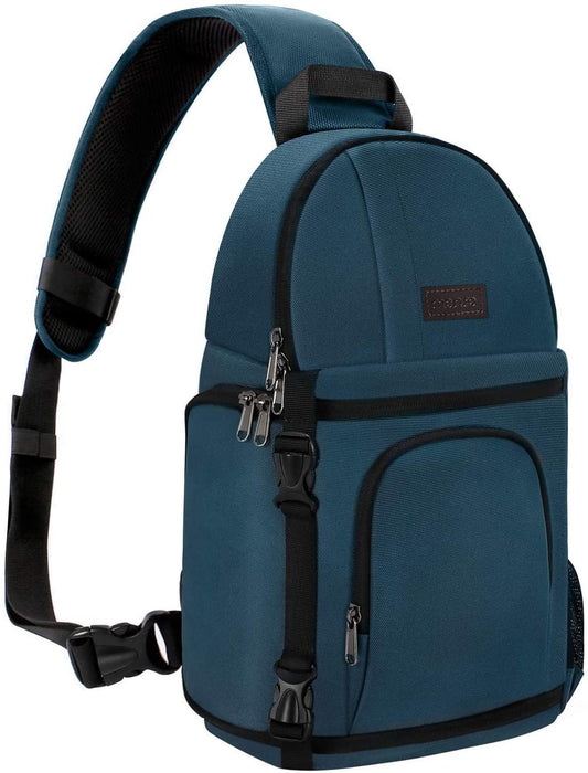 Camera Sling Bag, Dslr/Slr/Mirrorless Camera Backpack Case Shockproof Photography Backpack with Tripod Holder & Removable Modular Inserts Compatible with Canon/Nikon/Sony/Fuji