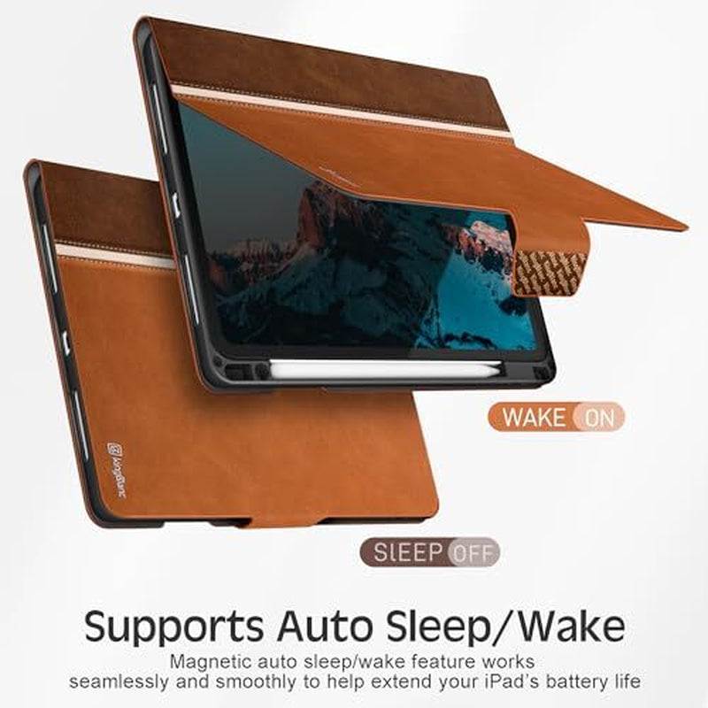 Case for Ipad Pro 13 Inch Case (2024, M4) with Pencil Holder, Vegan Brown